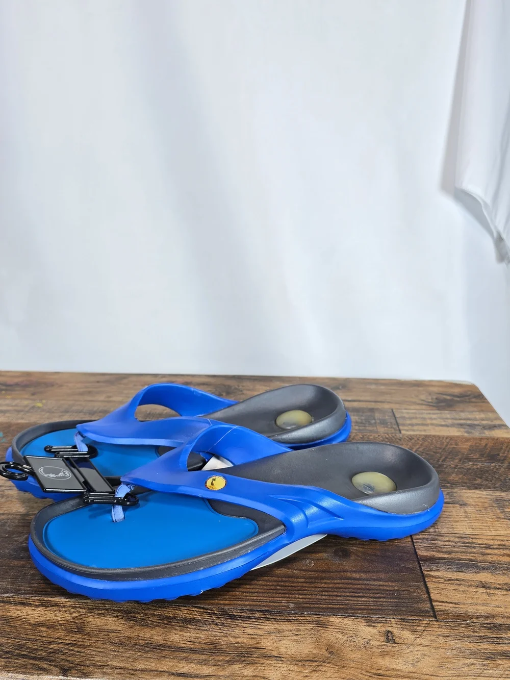 Comfort Foam Blue Men's Thong Sandals Size 11